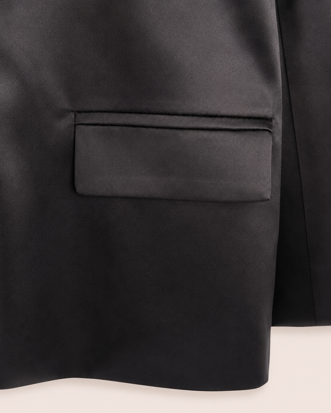 Ensemble Tailleur Satiné Noir — Blazer & Pantalon Palazzo