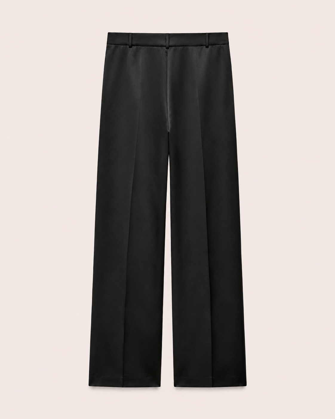 Ensemble Tailleur Satiné Noir — Blazer & Pantalon Palazzo