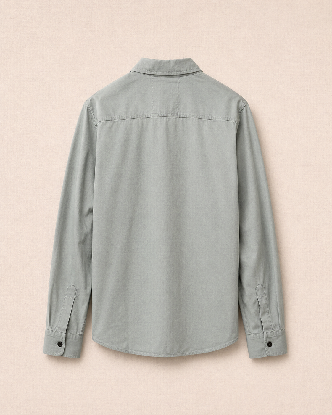 Chemise denim vert sauge coupe relaxed dos — Zalimi
