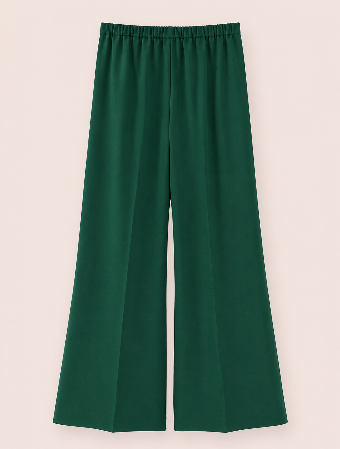 Ensemble 2 Pièces Vert Forêt — Top Volants & Pantalon Large