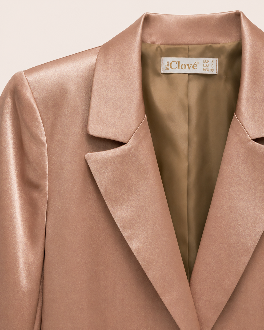 Ensemble Tailleur Satiné Rose Poudré — Blazer & Pantalon Palazzo