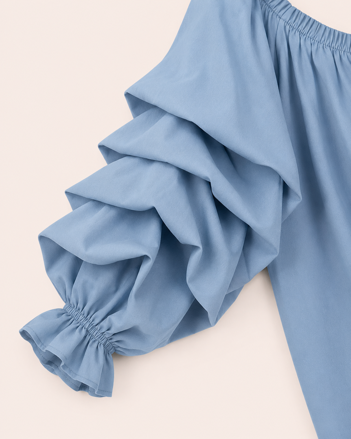 Ensemble 2 pièces bleu ciel femme — top et pantalon large