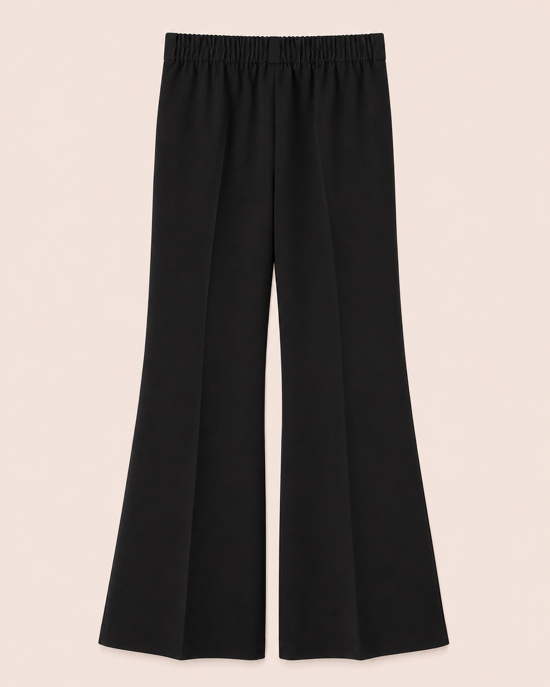 Pantalon large noir femme — taille haute