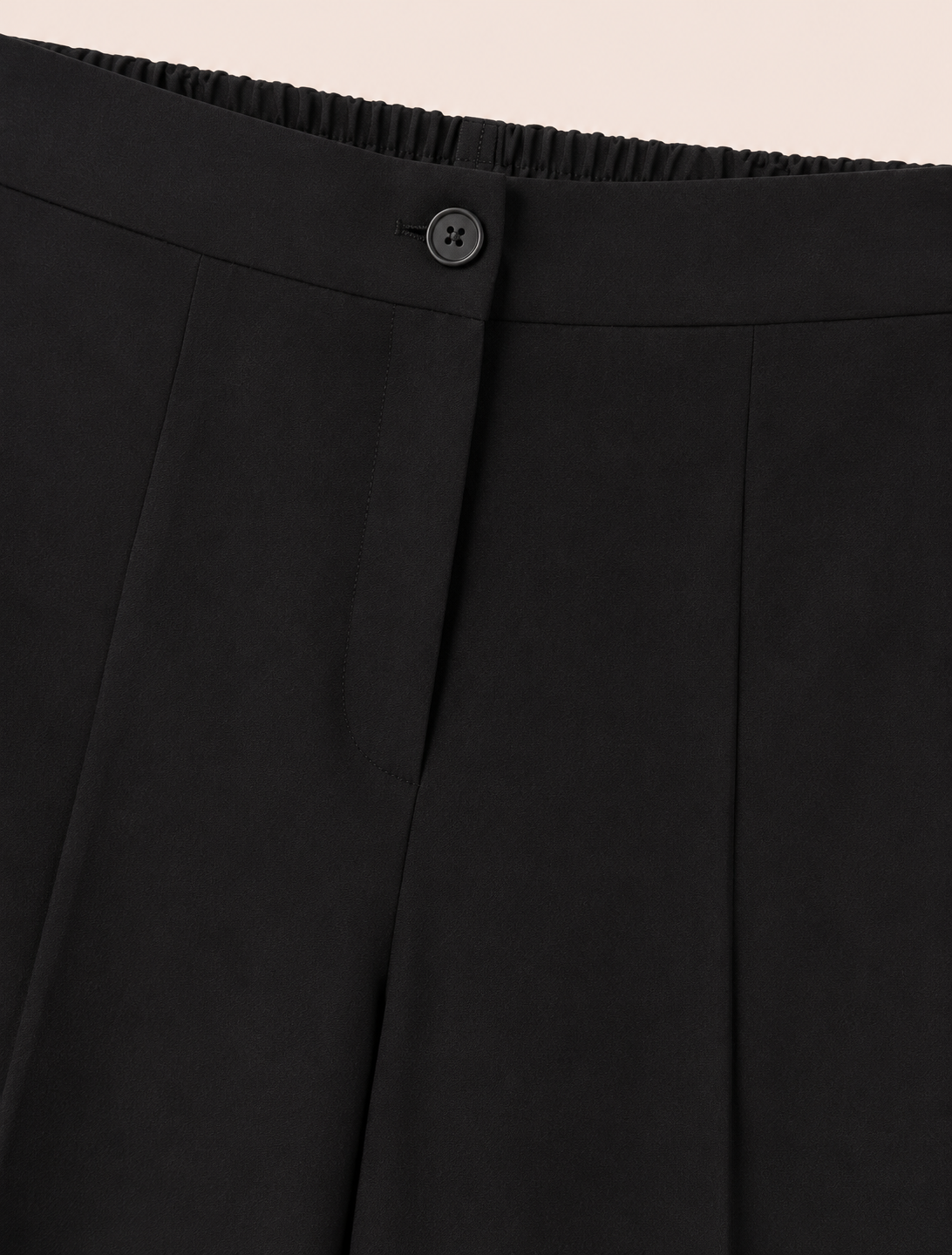 Pantalon large noir femme — taille haute