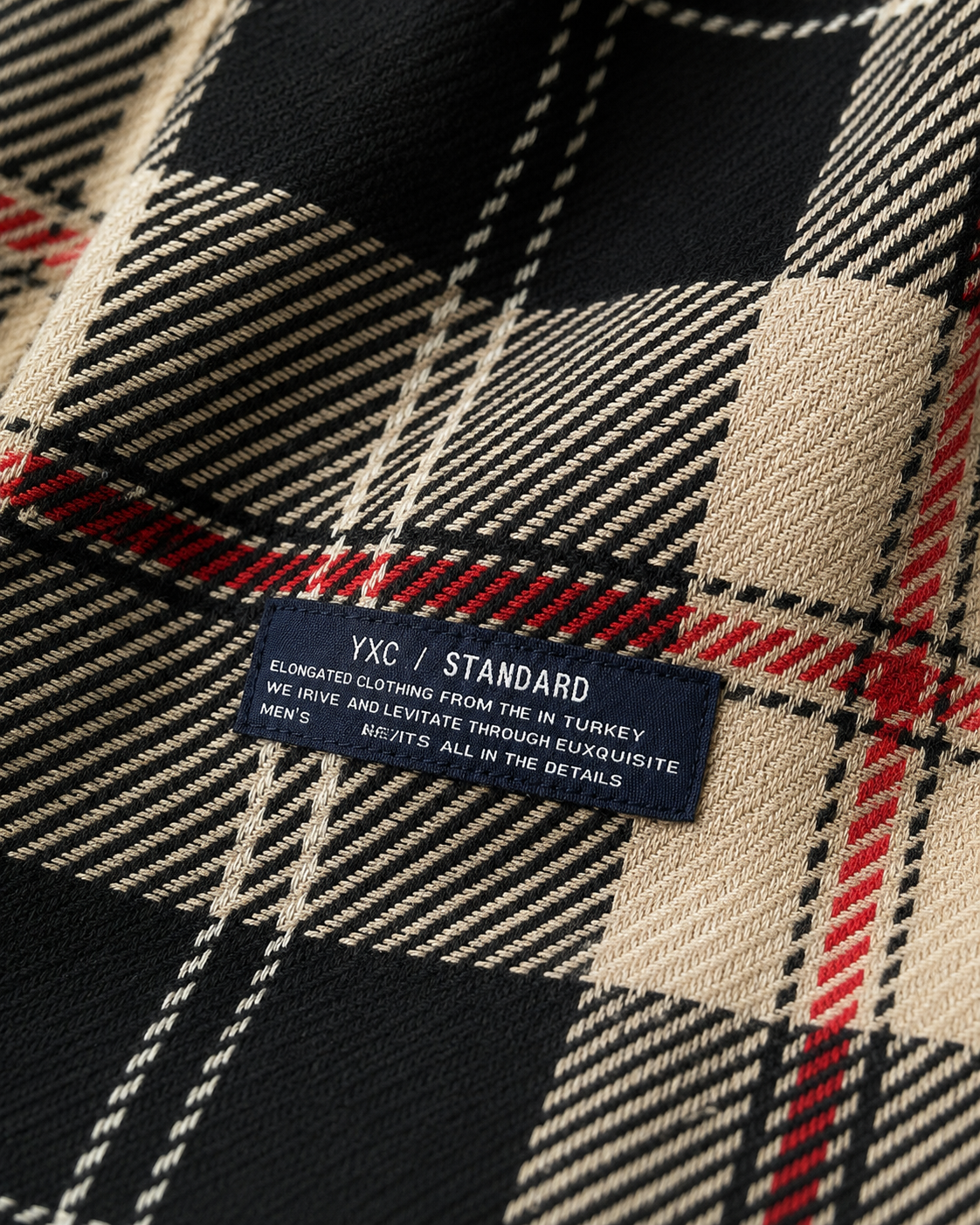 Étiquette intérieure chemise flanelle YXC Standard — Zalimi