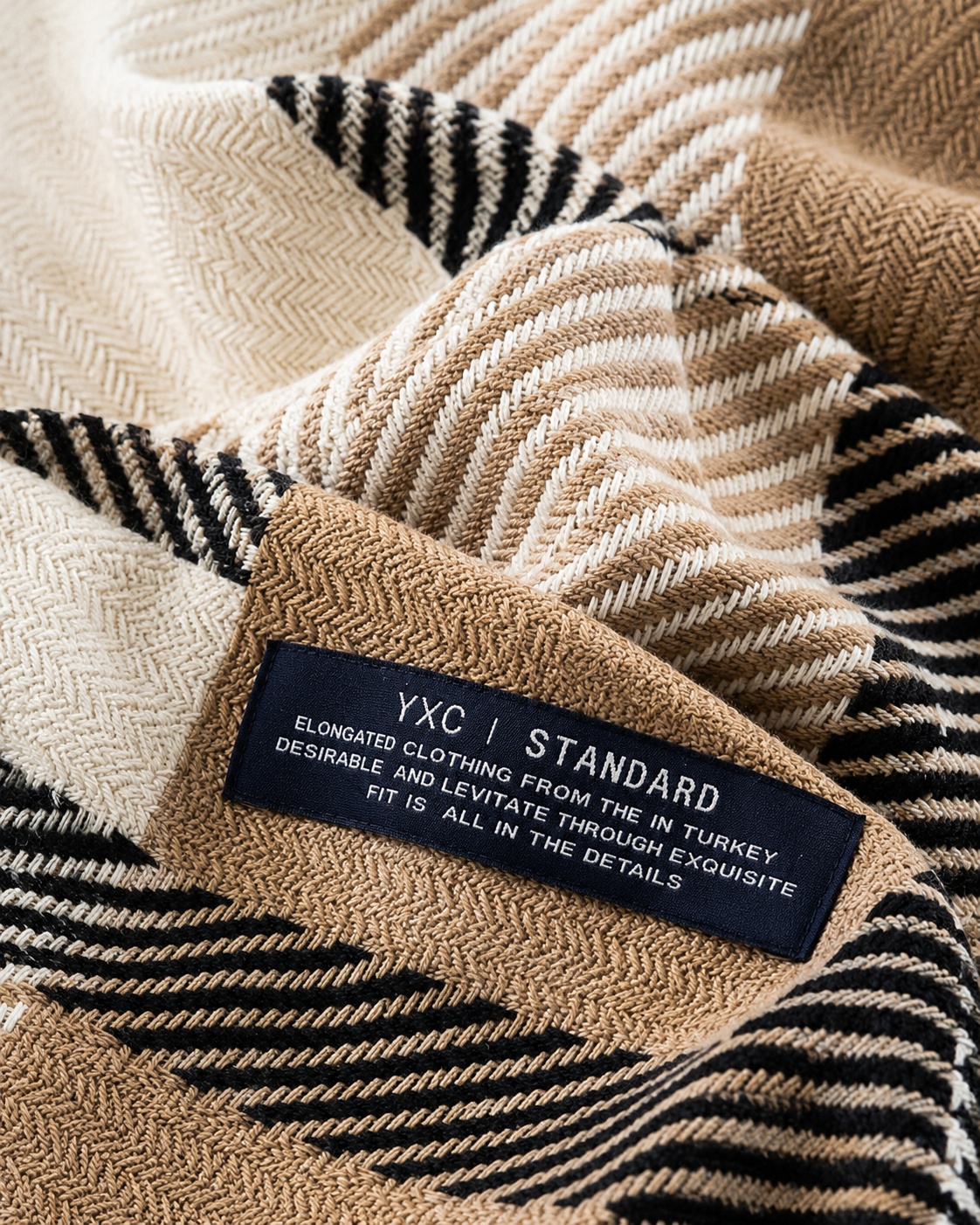 Étiquette intérieure chemise veste YXC Standard camel — Zalimi
