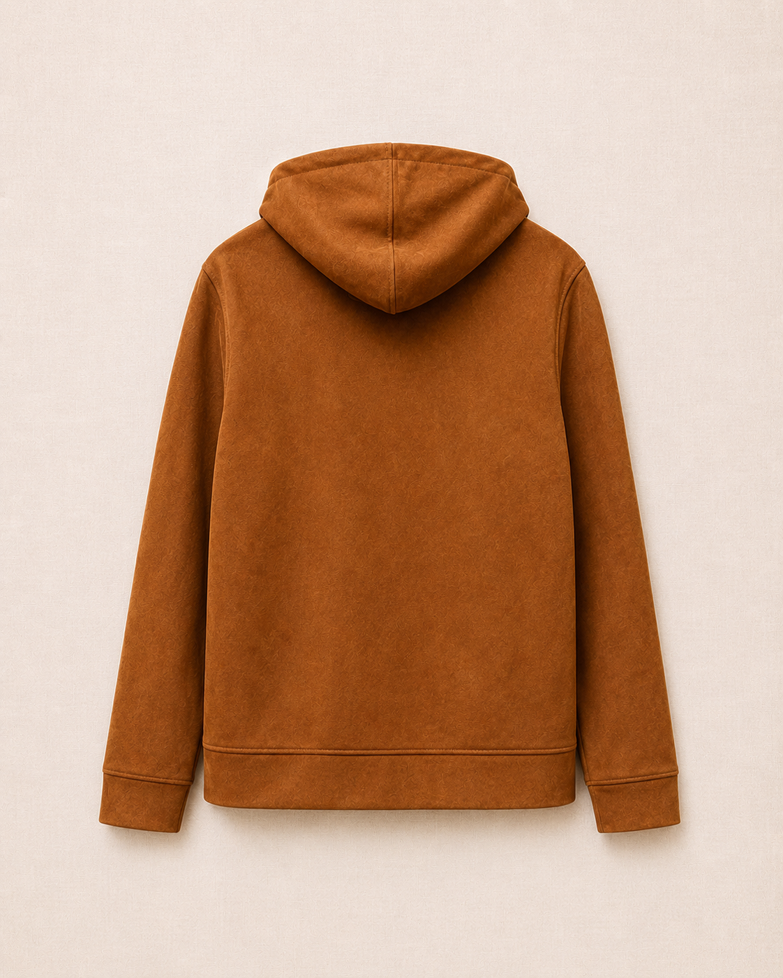 Pull à capuche caramel velours dos — coupe ample Zalimi Sénégal